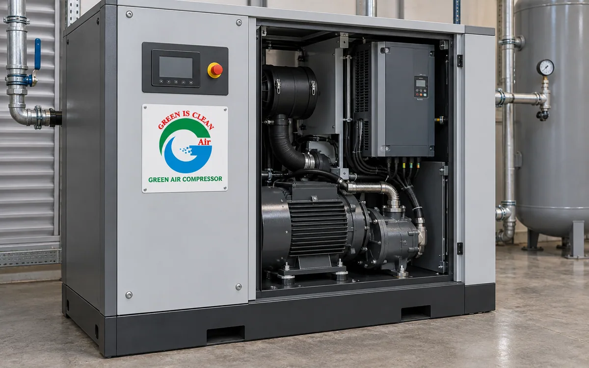Permanent magnet screw compressors