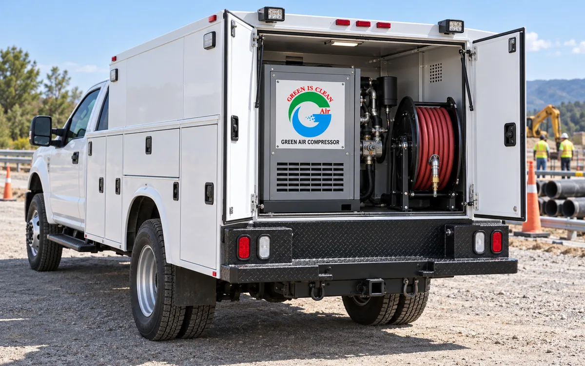 Truck mounted air compressors